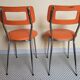 Set of vintage orange chairs