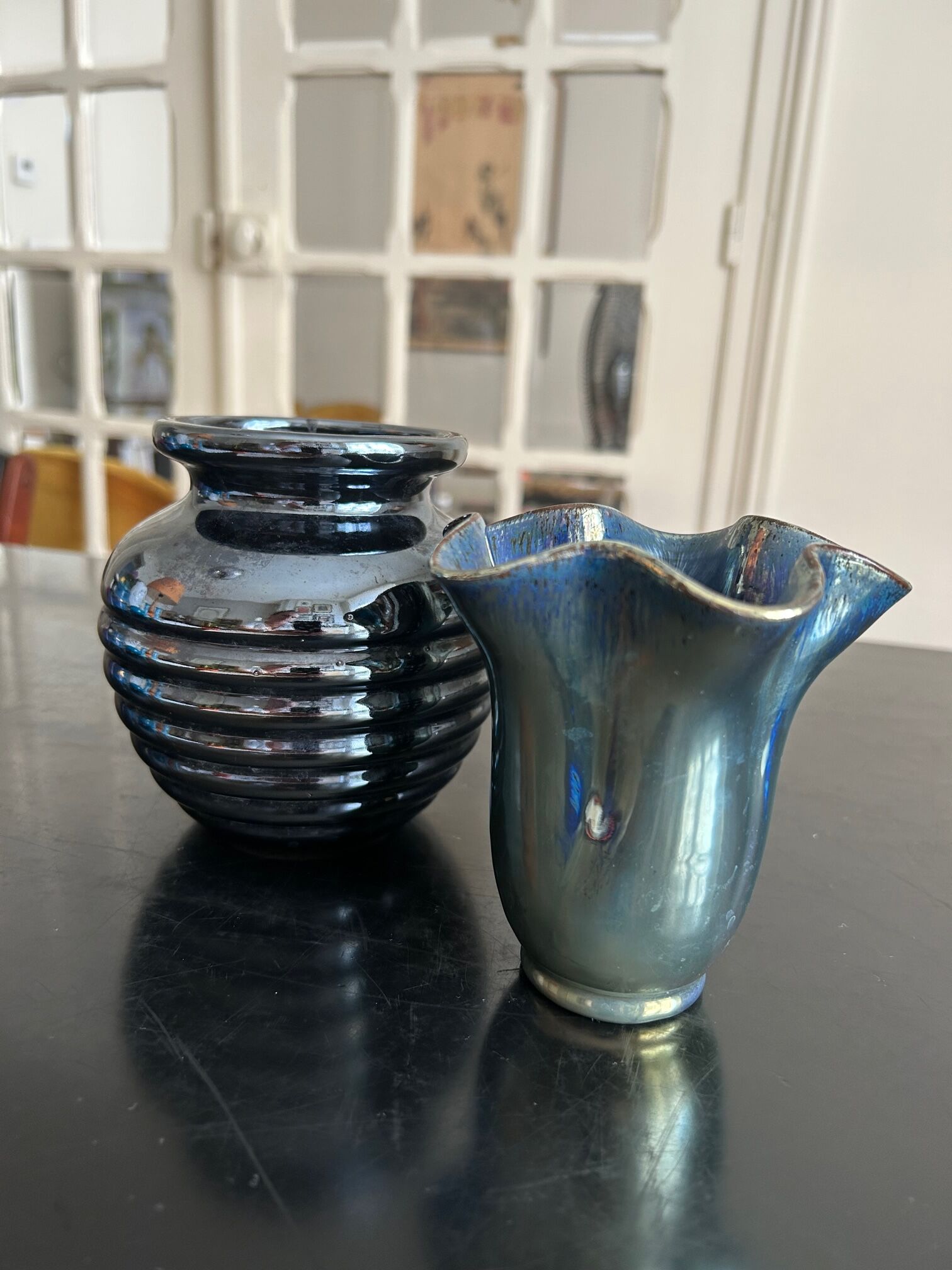 Rambervillers flamed sandstone vase