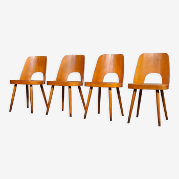 Suite de 4 chaises 515 par Oswald Haerdtl pour TON