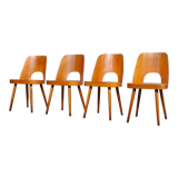 Suite of 4 chairs 515 by Oswald Haerdtl for TON