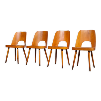 Suite de 4 chaises 515 par Oswald Haerdtl pour TON