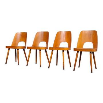 Suite of 4 chairs 515 by Oswald Haerdtl for TON