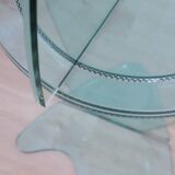 Miroir de courtoisie pivotant sur pied vintage des années 1990