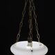 Vintage Glass Chandelier with Floral Decorations, Gallè Style, 1960