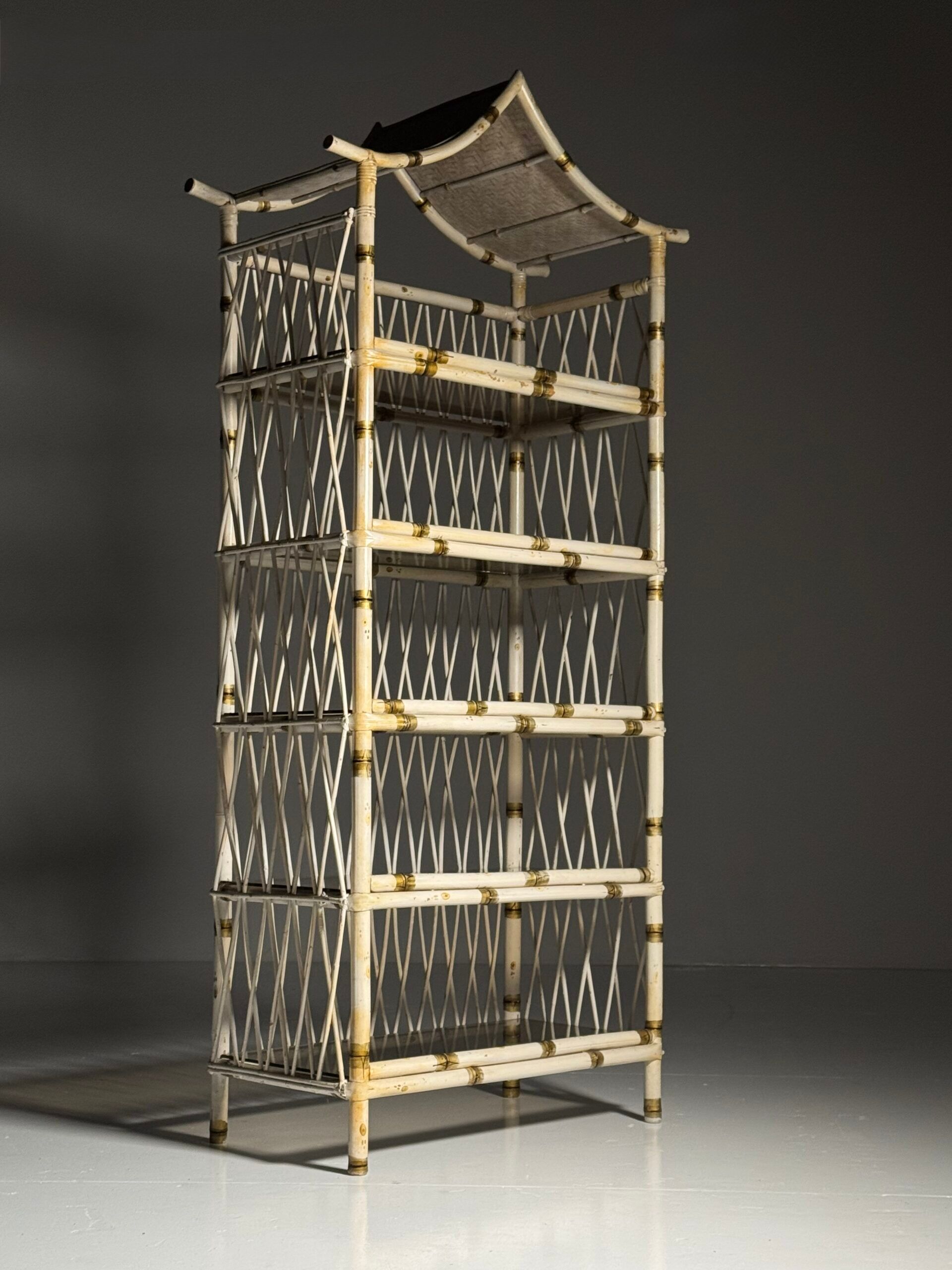 Bamboo cabinet Asian style 1980