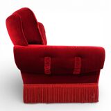 Hollywood Regency red lounge chair in Art Deco style, 1940