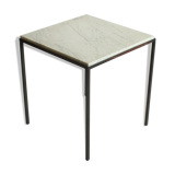 Square carrara marble side table, 1960
