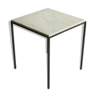 Square carrara marble side table, 1960