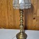 lampe vintage laiton abat jour nacre art deco