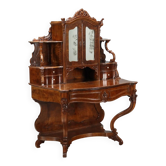 Antique Louis-Philippe walnut secretary desk, 5 drawers, 19th century.