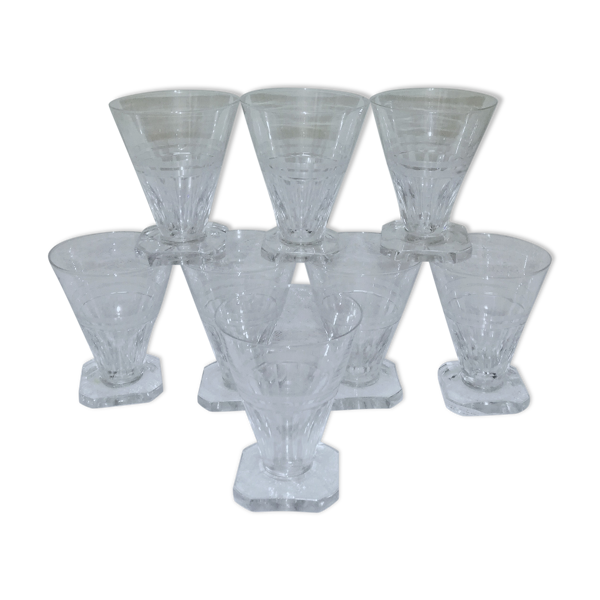 8 verres à liqueur ou apéritif 8cl art déco
