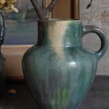 Ancient pottery with blue enamel 19th century