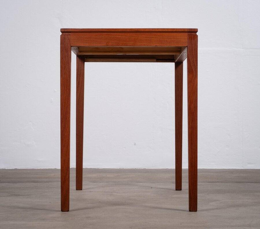Danish Teak Coffee or Side Table with Tile Top, 1960s