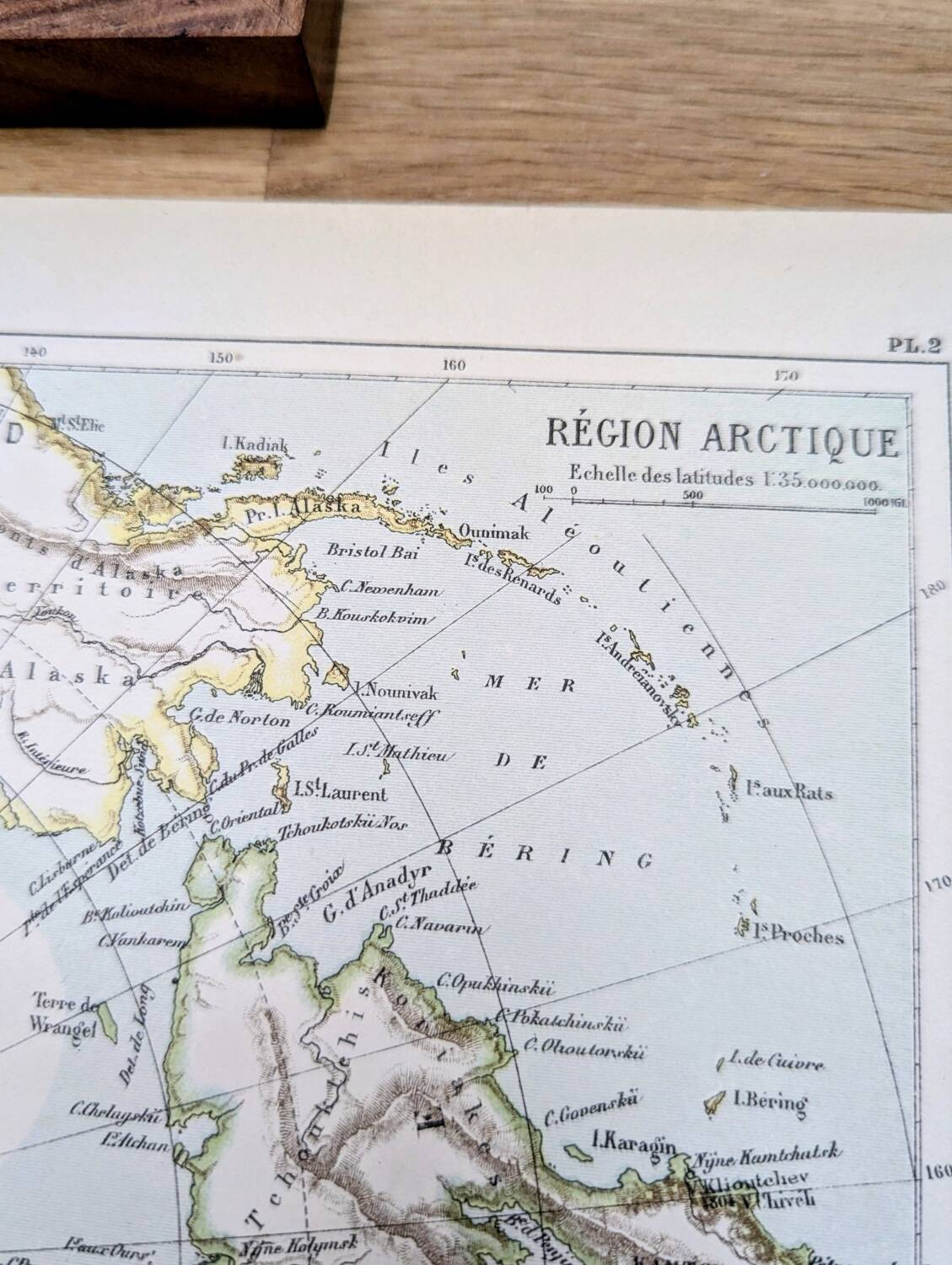 The Arctic region, period map, 1887, Authentic.