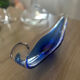 Bol décoratif en cristal bleu cobalt BAYEL