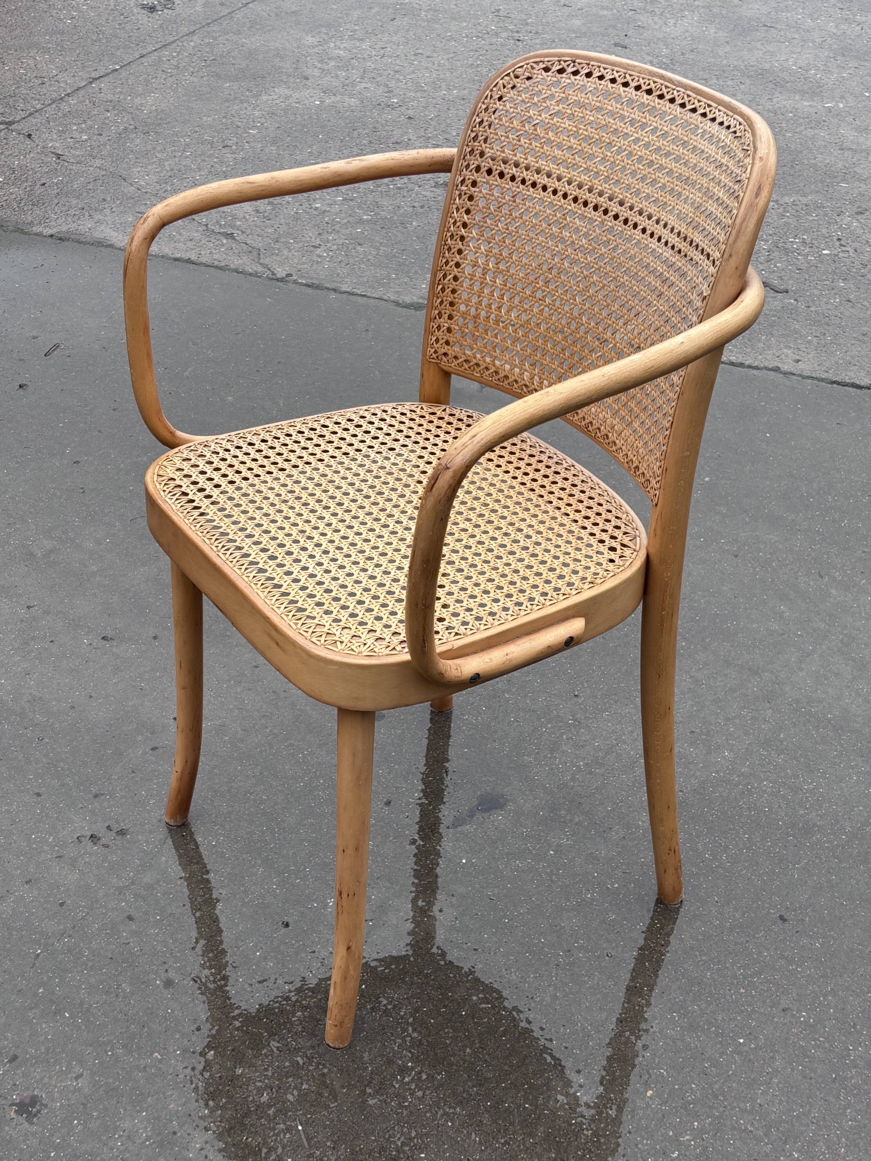 Chaise vintage modèle 811 / Chaise de Prague par Josef Hoffmann pour Ligna FMG 1950