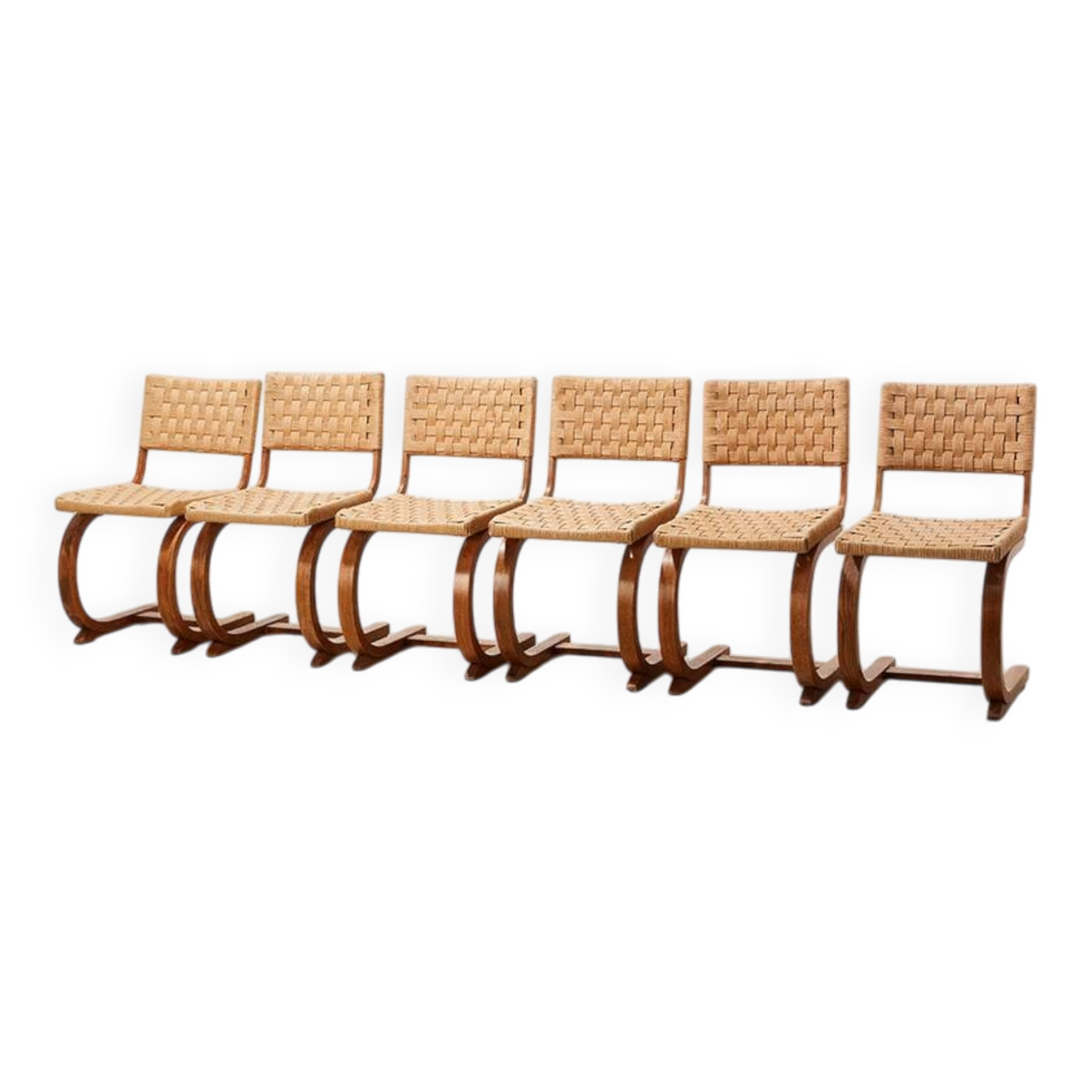 Bas van Pelt Rare Set of 6 Dining Chairs for My Home 1936