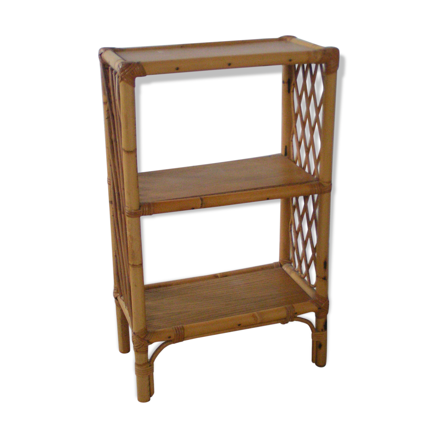 At ask sixties rattan shelf