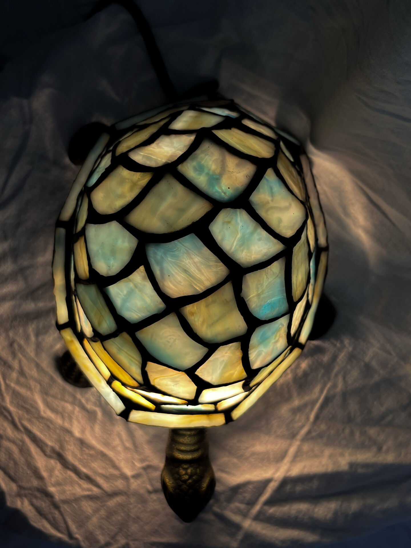 vintage turtle lamp in Tiffany style