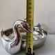 Centrepiece, silver-plated metal swan catchall.