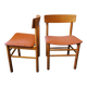 Pair of Borge Mogensen J39 Shaker chairs in solid elm-wood, Denmark 1950s