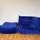 Canapé d'angle Togo avec pouf par Michel Ducaroy pour Ligne Roset