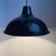Lot 2 antique industrial lampes hanging emaillee 36 cm