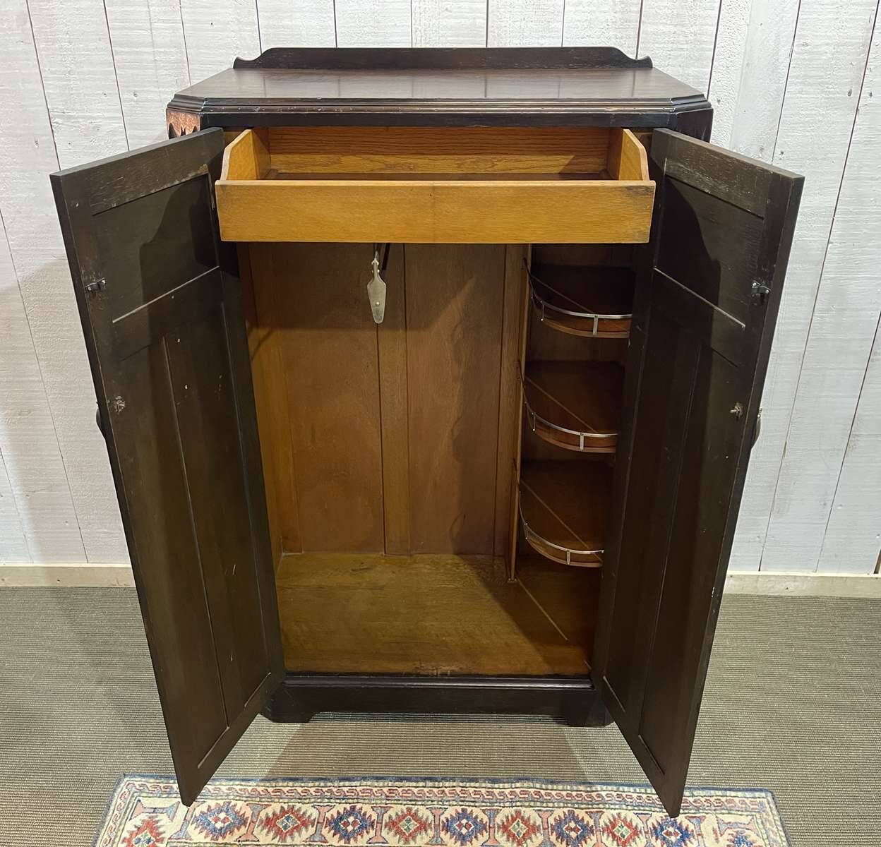 1930s English oak student wardrobe