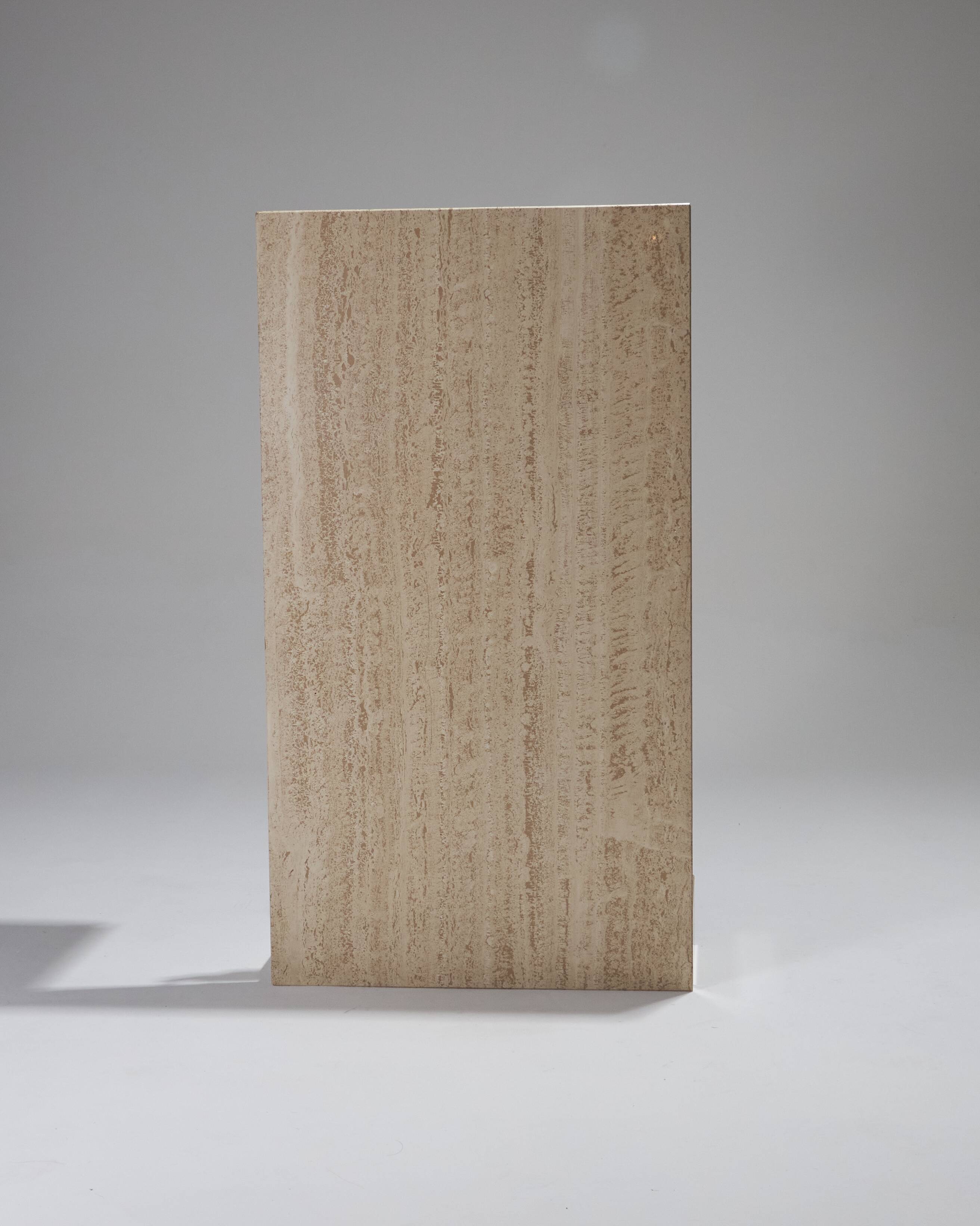 Rectangular travertine coffee table, 1970s