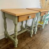 Pair of pine bedside tables