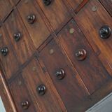 Very Large Antique Hardwood Apothecary Cabinet / Bank of Drawers, ca 1900