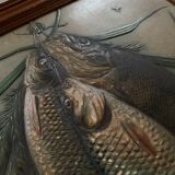 Still life, old fish trophy table