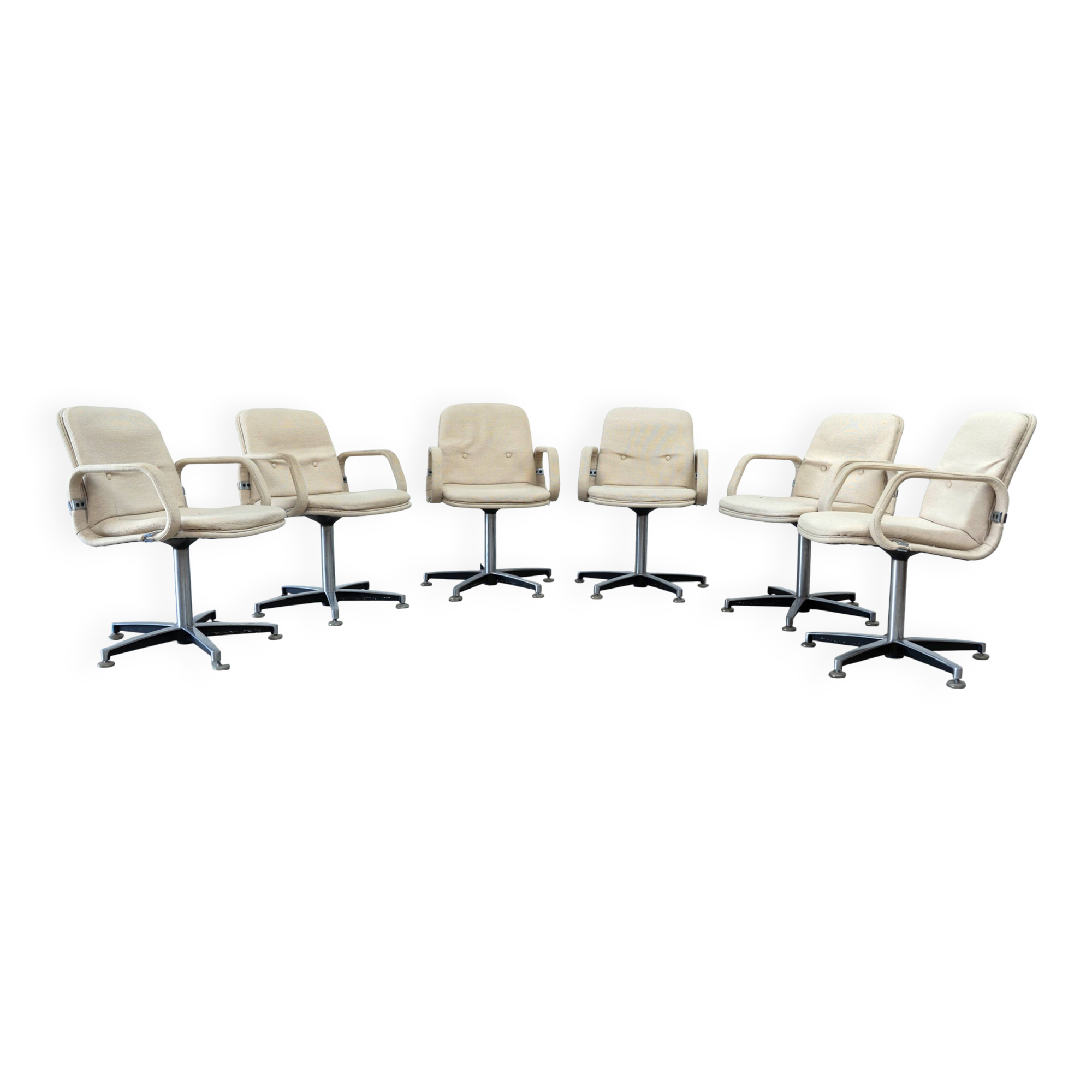 Set of six Italian conference chairs