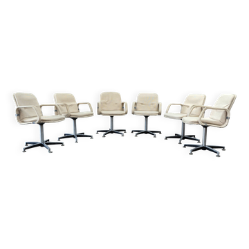 Set of six Italian conference chairs