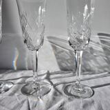 Crystal champagne flutes