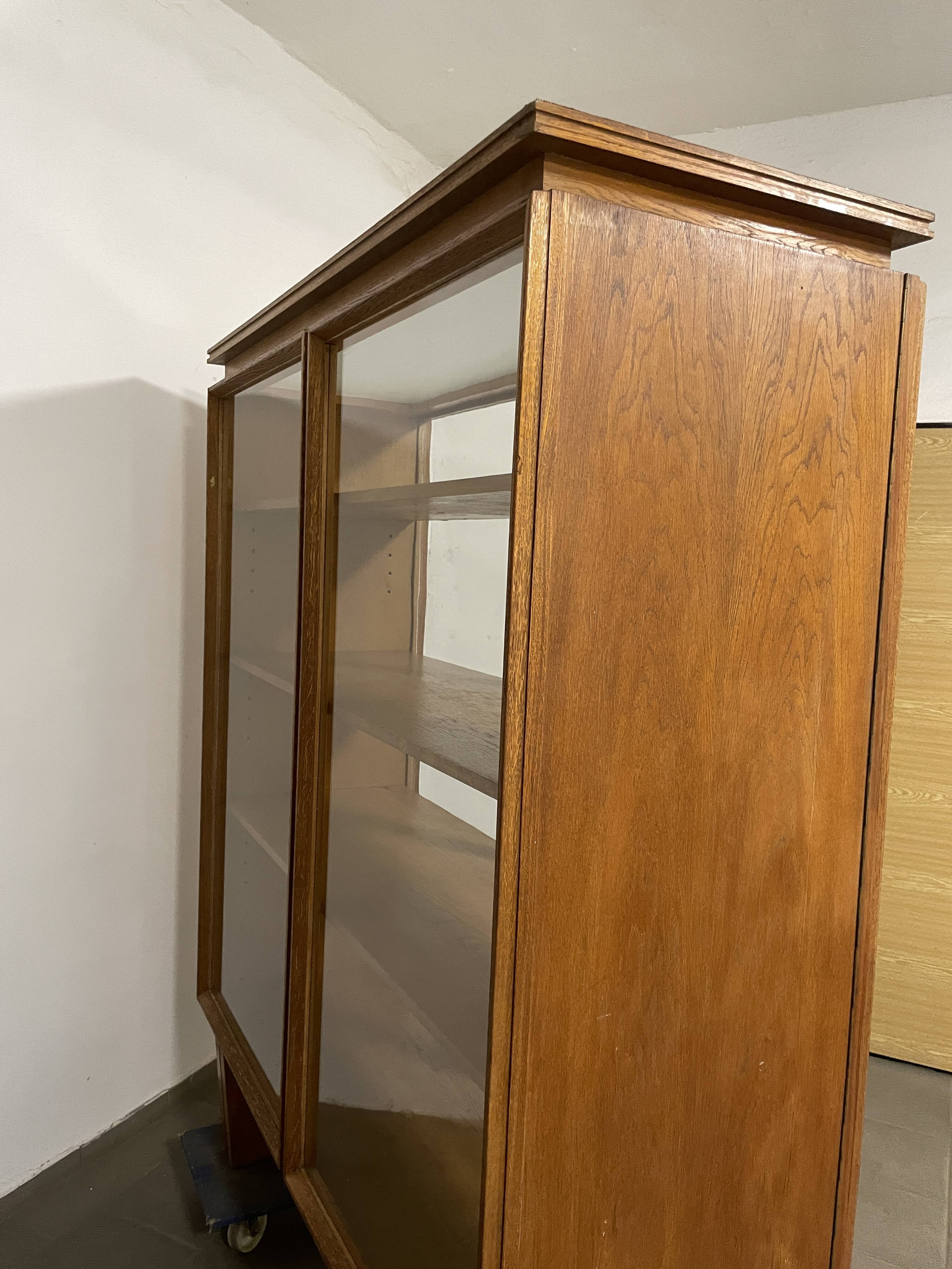 Vintage wardrobe with glass doors