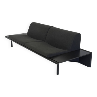 Harvink The Mission sofa with black frame, dark gray fabric