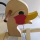 Magnificent and rare vintage rocking duck from the 1950s.
