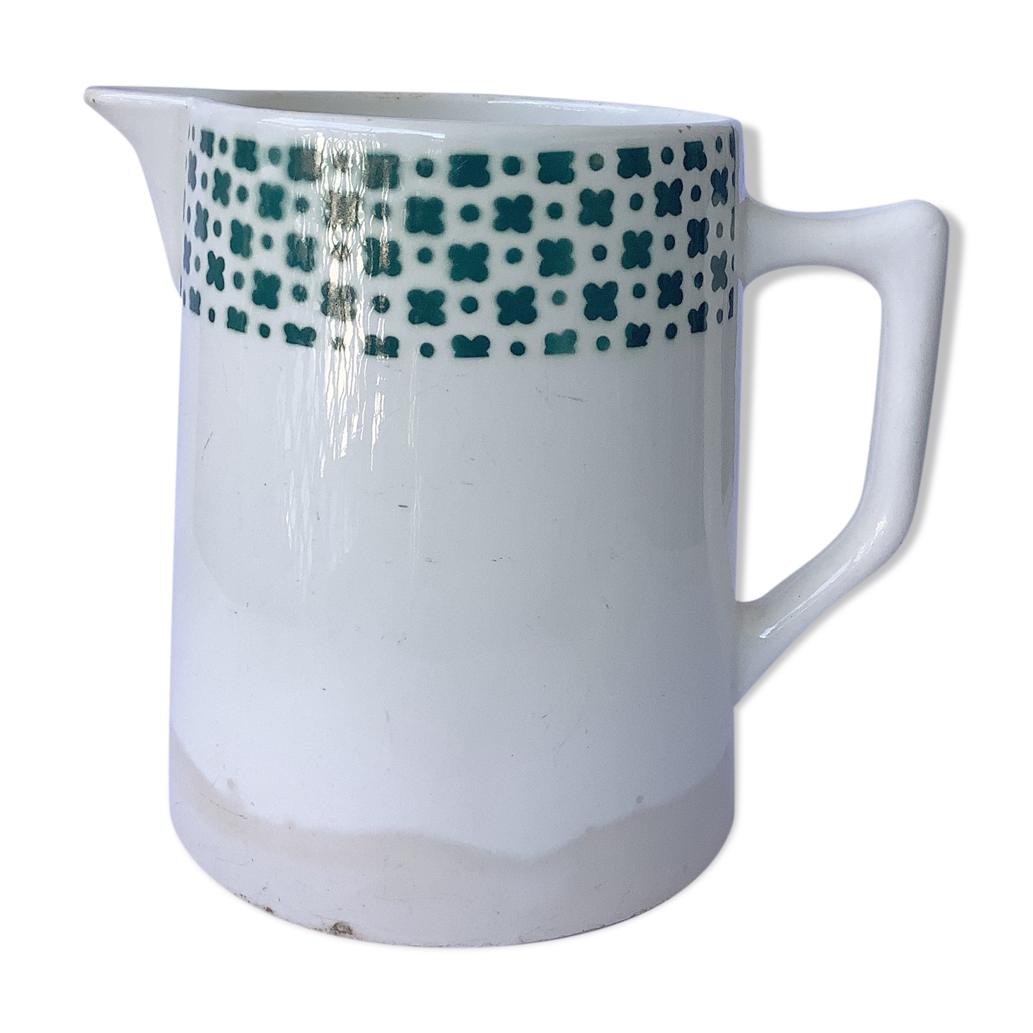 Pitcher Digoin Dassary art deco green