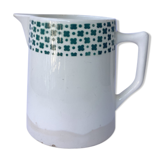 Pitcher Digoin Dassary art deco green