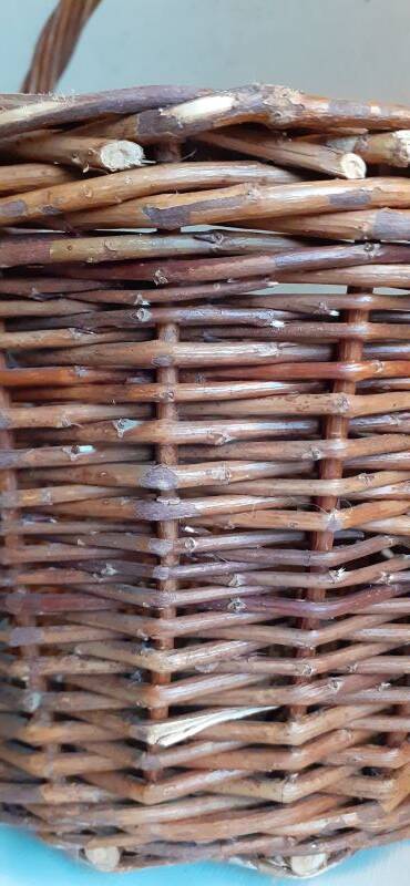 Vintage wicker oval basket