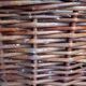Panier ovale en osier vintage
