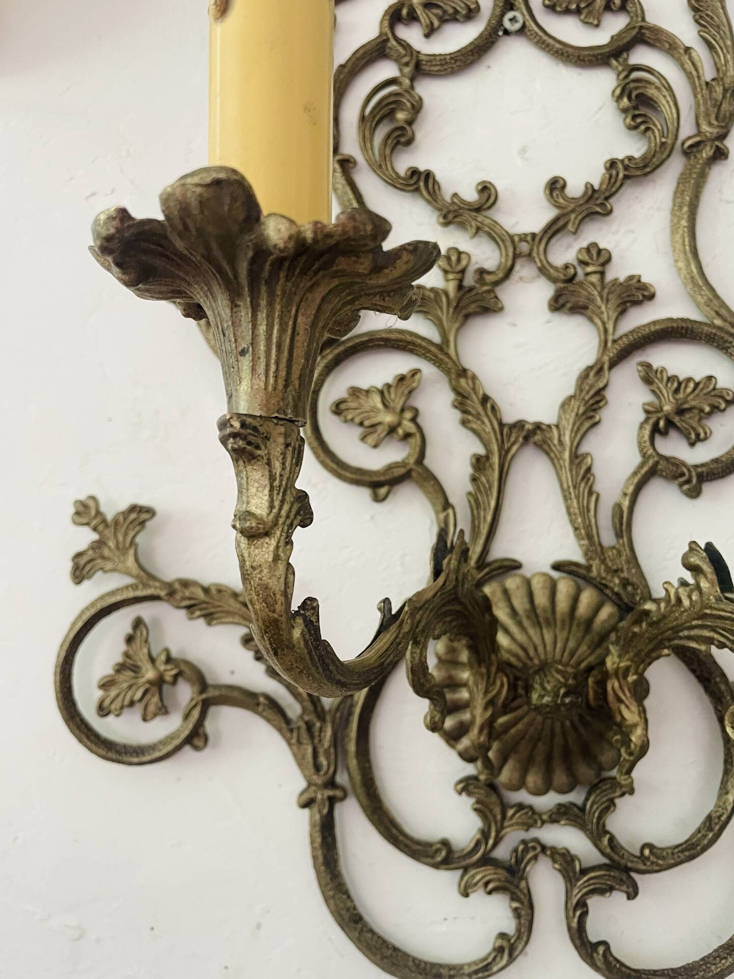 Large vintage Italian baroque wall light