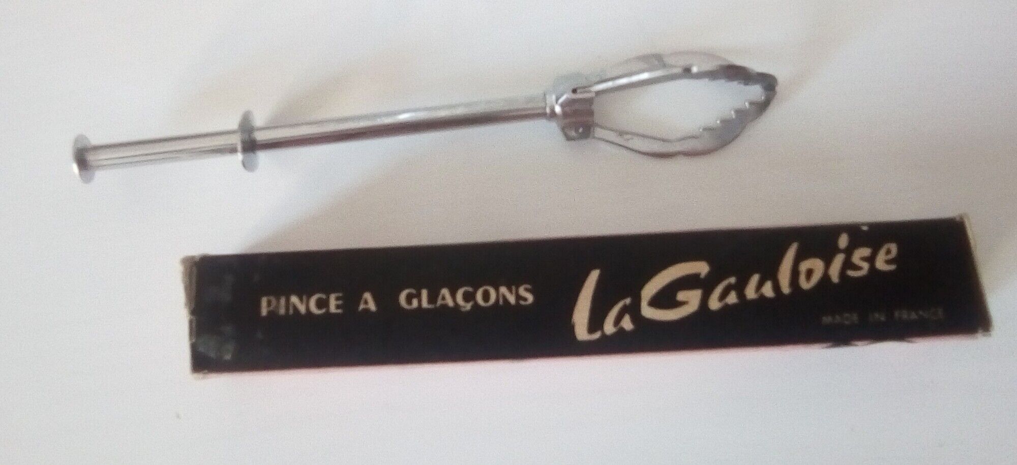 Cast glass ice bucket and 1950s Gallic claw