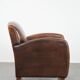 Characterful vintage sheepskin leather armchair with beautiful colours
