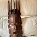 Vintage grand masque africain années 70.
