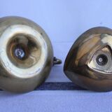 Set of 2 brass candle holders