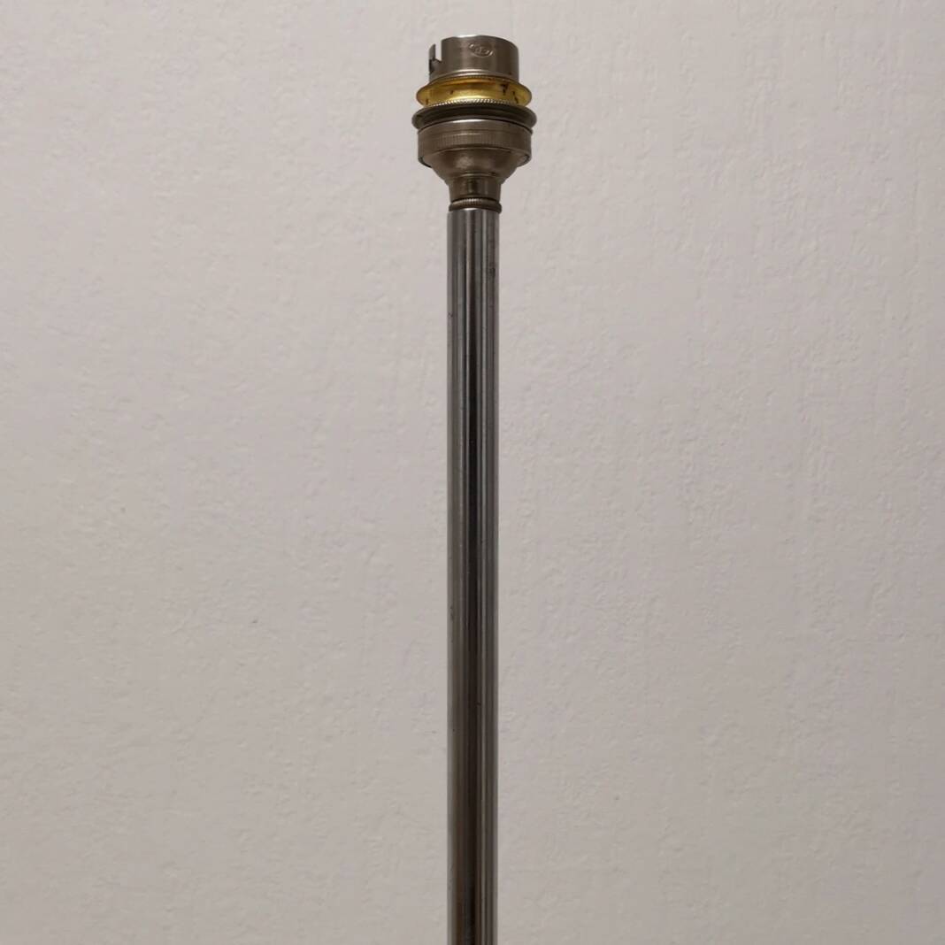 Smoked glass and chrome lamp, 1970
