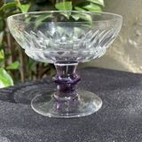 4 Cups in colored cut crystal – Val Saint Lambert