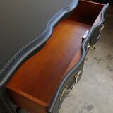 Revamped vintage black chest of drawers